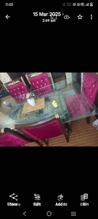 dining table with chairs