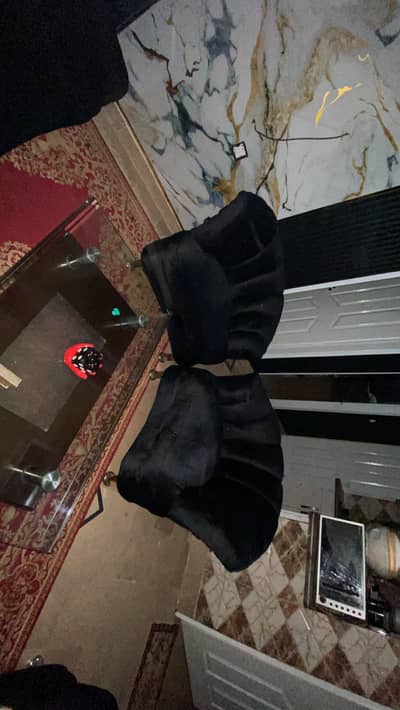 7 seater sofa set black velvet