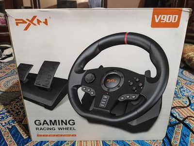 PXN V900 Gaming Steering Wheel with Pedals – PC/PS/Xbox Compatible