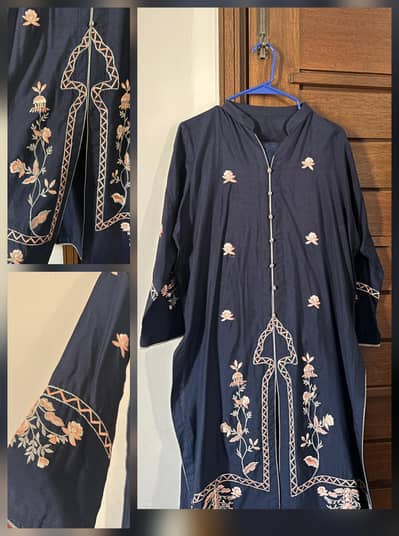 Formal navy blue dress