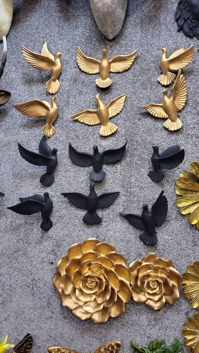 Metal birds for wall decor