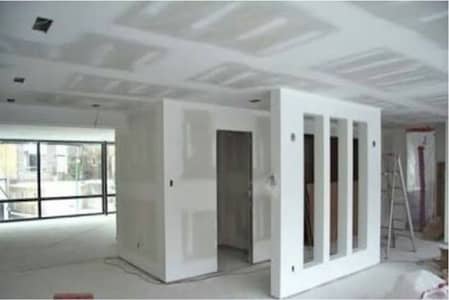 Gypsum board partition cement board office partition