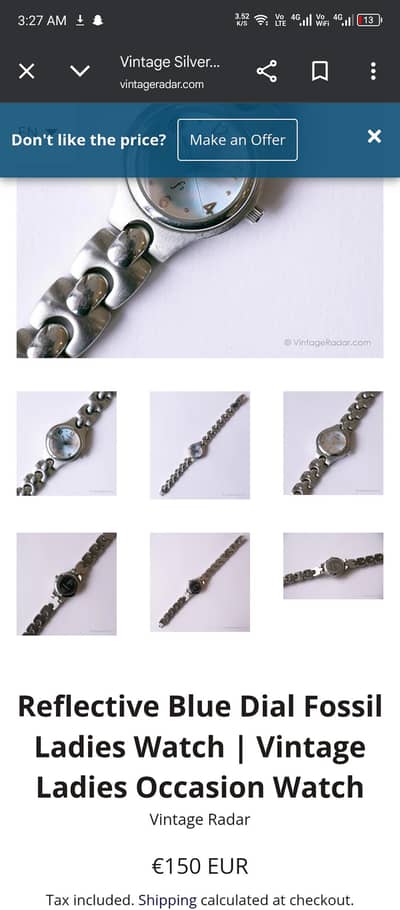 original fossil watch for women new watch price is €150