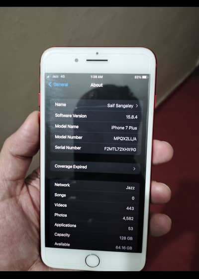 iphone 7 Plus 128 GB PTA Approved 10/10 Condition