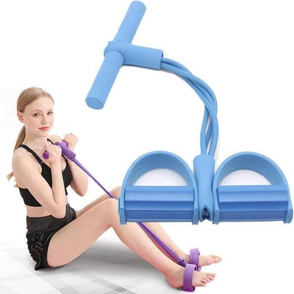 Bally Pull Reducer Resistance Bands for Weight Loss, Tummy Trimmer and Arm Muscle Building, 4-Tube Pedal Ankle Resistance Bands for Yoga and Exercise,