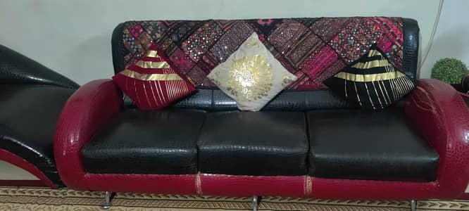 Haroon's branded sofa set with dewam