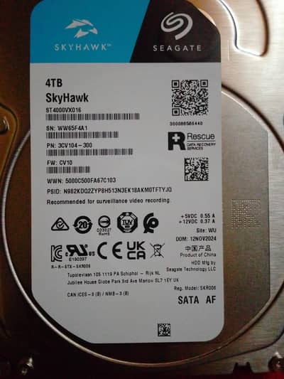 Seagate 4TB SkyHawk Hard Disk for CCTV / PC