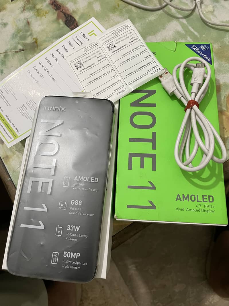 Infinx note 11 6+5/128 with box charging cable techno - Mobile Phones ...