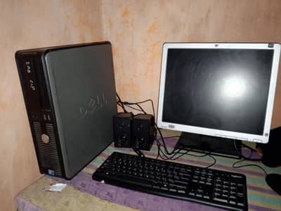 full computer for sale black color core 2 do 2gb ram and 150 gb storge