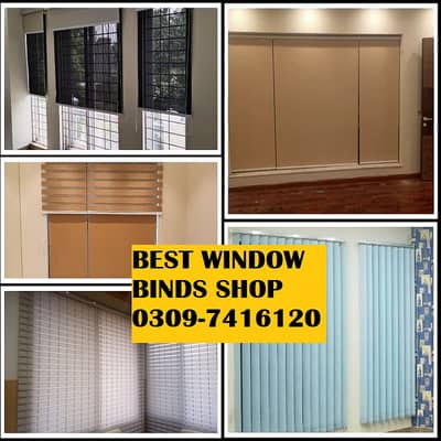 Roller Blinds / Window Blinds / Zerba blinds/Wooden Floor / Wallpapers