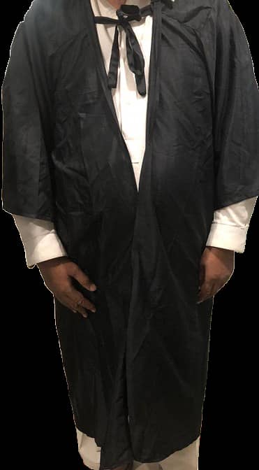 Black Gown| Good Quality Gown| Fine Quality Gown| Graduation Gown