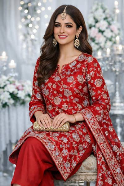  Premium Crinkle Chiffon 2-Piece Suit 