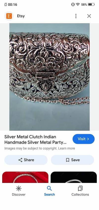 vintage imported brand Clutch metal body