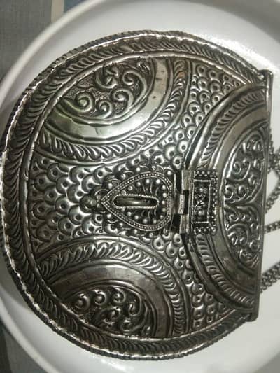 vintage imported brand Clutch brass silver plated metal body