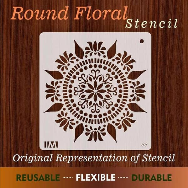 Mandala Art Reusable Stencil for Canvas and wall painting. ID#44