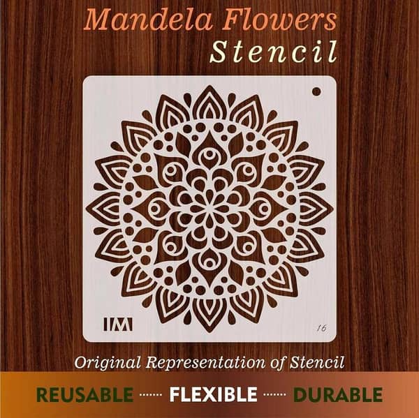 Mandala Design Reusable Stencil for Canvas and wall painting. ID#16