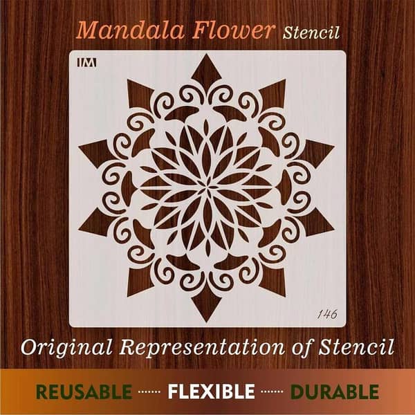 Mandala Flower Reusable Stencil For Canvas And Wall Painting. ID#146