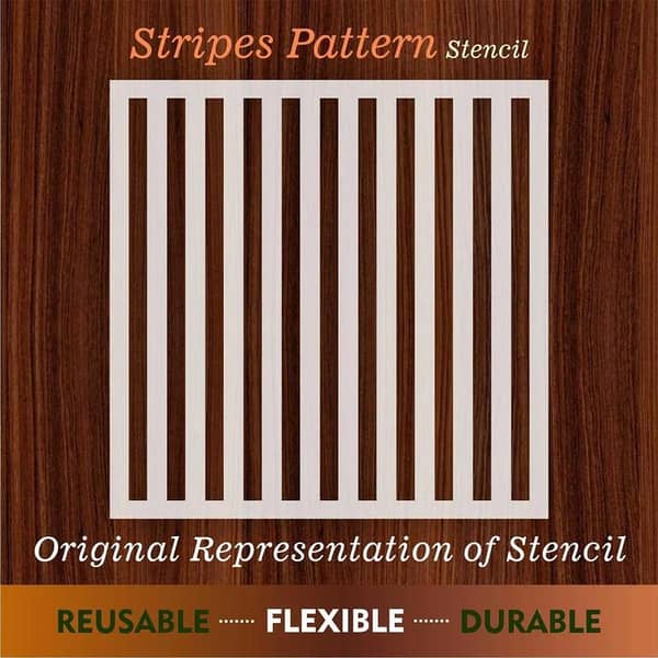Stripes Pattern Reusable Stencil For Canvas And Wall Painting. ID# 449