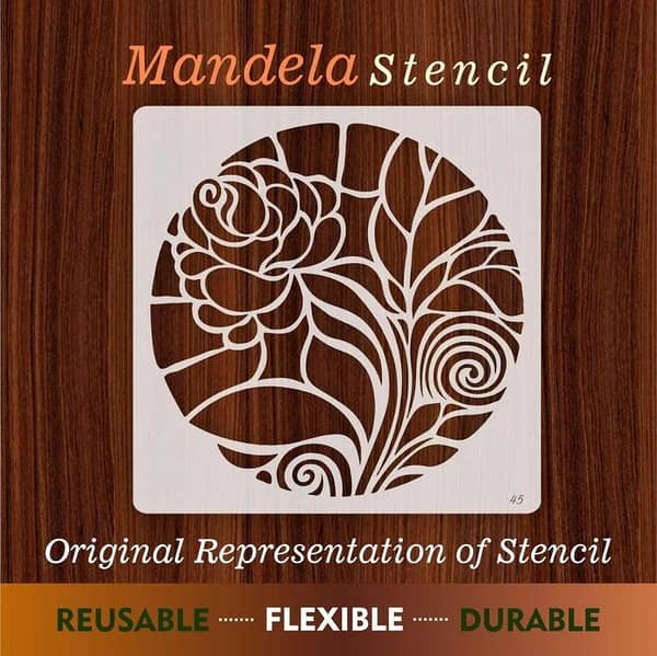 Mandala Reusable Stencil for Canvas and wall painting. ID#45