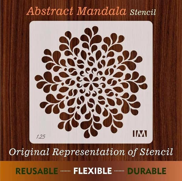 Geometric abstract mandala Reusable Stencil for Canvas and wall painting. ID#125