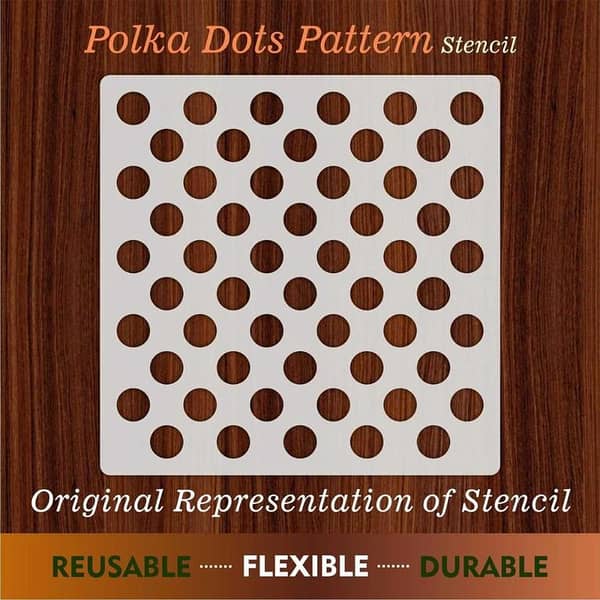 Polka Dots Pattern Reusable Stencil For Canvas And Wall Painting. ID# 448