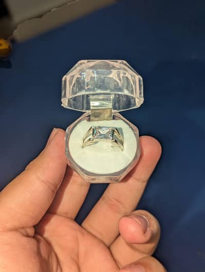 original silver with small white stone