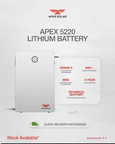 lithium battery APEX SOLAR brand namber 1