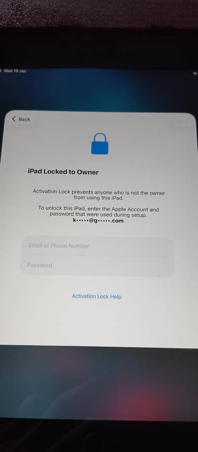 Apple Ipad 9th Generation locked