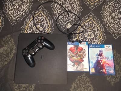 PS4 SLIM 1TB ONE CONTROLLER TWO GAMES