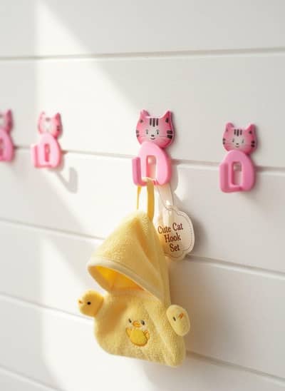  Cute Baby Clothes Hanger Clips – Set of 4 (Cartoon Design) 