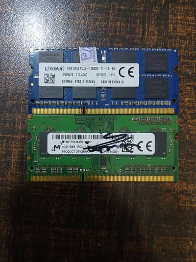 DDR3 Laptop Rams 8GB and 4GB