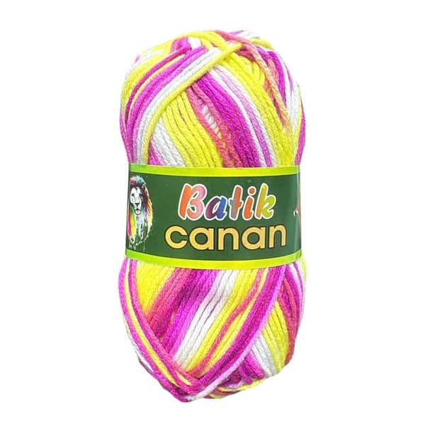 Canan Batik Multicolor Wool Yarn | 4 Ply Thick Knitting Thread | 100% Acrylic | 90-100g per Ball | Skeins for Knitting & Crochet | Wool Vista