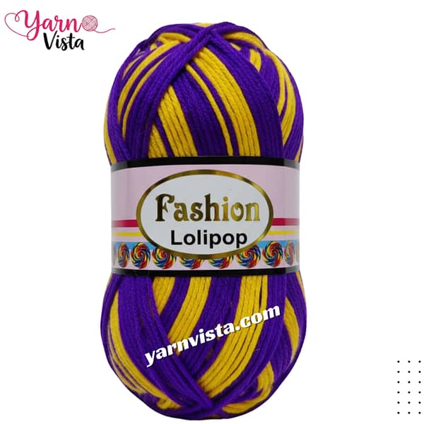Imported Fashion Lolipop Multicolor Wool Yarn | Same Like Nako Multicolor Yarn | 100% multi Acrylic Yarn | 90-100 Grams in each ball | Best for knitting & crochet | By Wool Vista