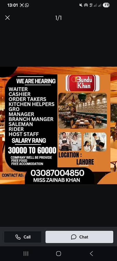 restaurant staff oder taker cashier helper dishwasher supervisor