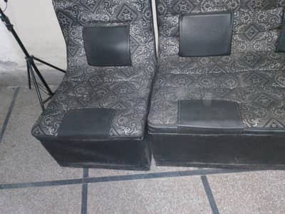 iron solid single bed n leather 4 seater sofa