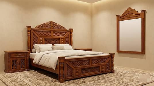 original shisham wood bed set