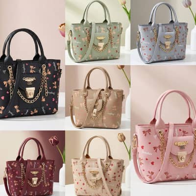 Stylish Ladies Handbag | Trendy Tote Bag with Chain & Shoulder Strap