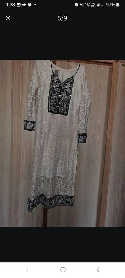 3 piece chiffon n silk stitched formal outfits. . . . gharara naqshi