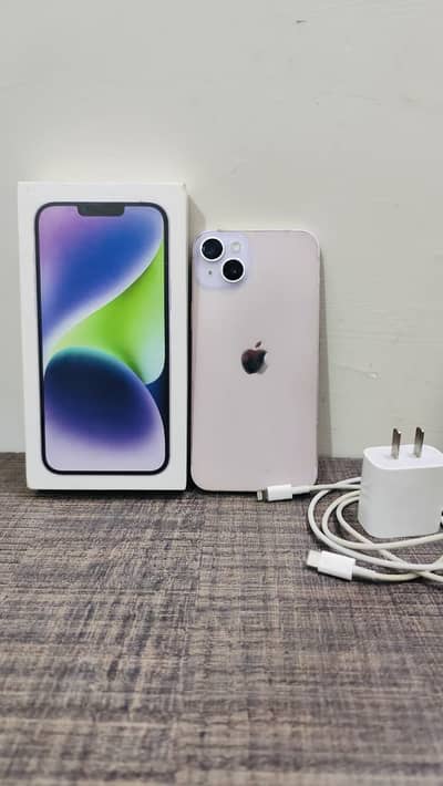 Apple iPhone 14 plus JV with Box and original charger