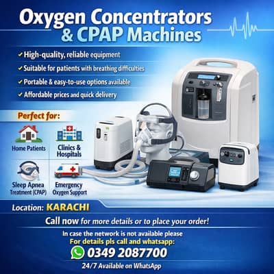 Oxygen concentrator /Portable Oxygen Machine /Cpap / Bipap 03492087700