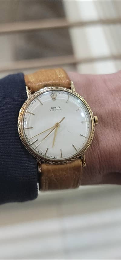 Vintage Rolex Precision 9k Solid Gold  Men's Watch