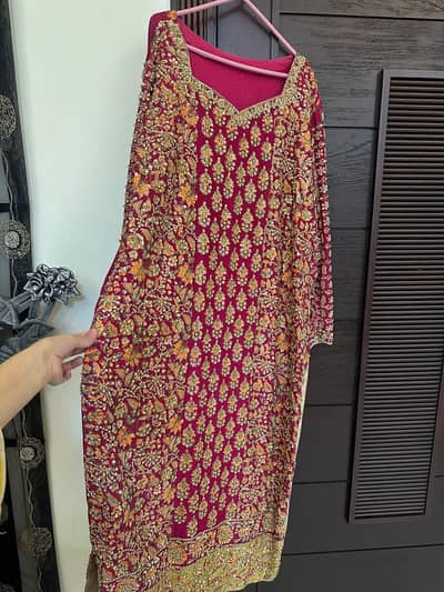 Fully embroidered handmade dress