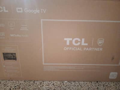 tcl QLED smart android 40 inch box pack