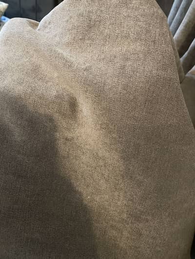 2 windows grey velvet Curtains