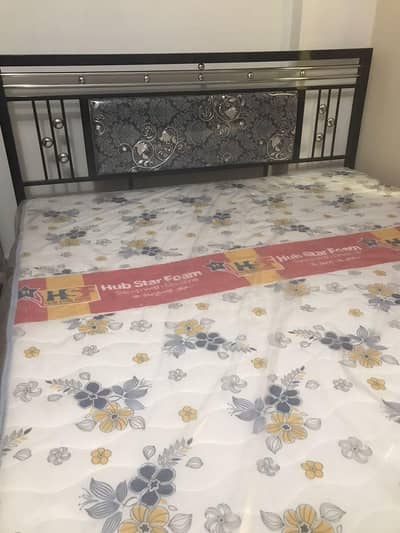 Brand New Queen Size Iron Bed with Mattress – 28,000