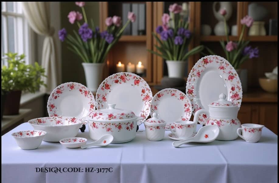 Dinnercset marble 12