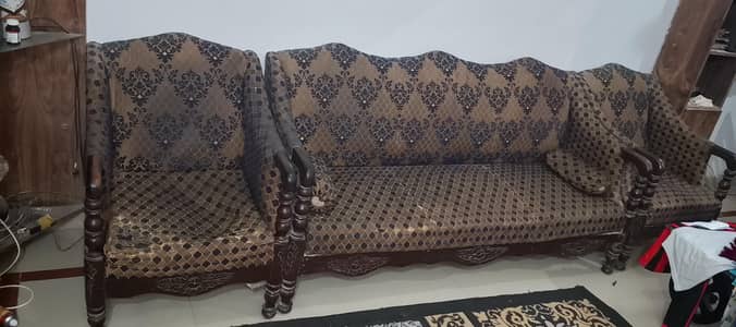 5 seater poshish sofa set molty foam finest fabrics shesham wooden
