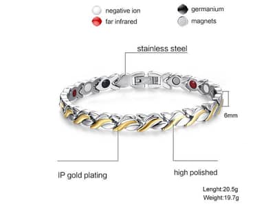 stainlesssteel braclet with Magnet sang e hadeed far infrared Negative