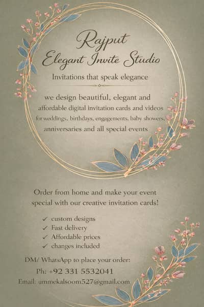 Online invitation card & video invitation services