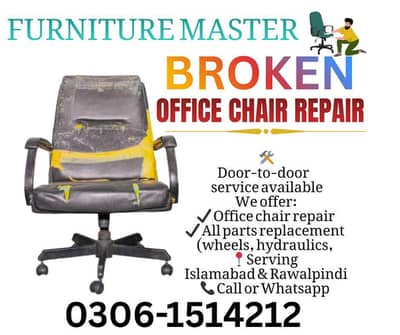 office chair repair Islamabad Rawalpindi door to door 0336-15/72/14/5